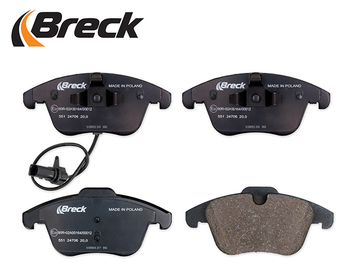 Breck 24706 00 551 10 — Zestaw klocków hamulcowych, hamulce tarczowe